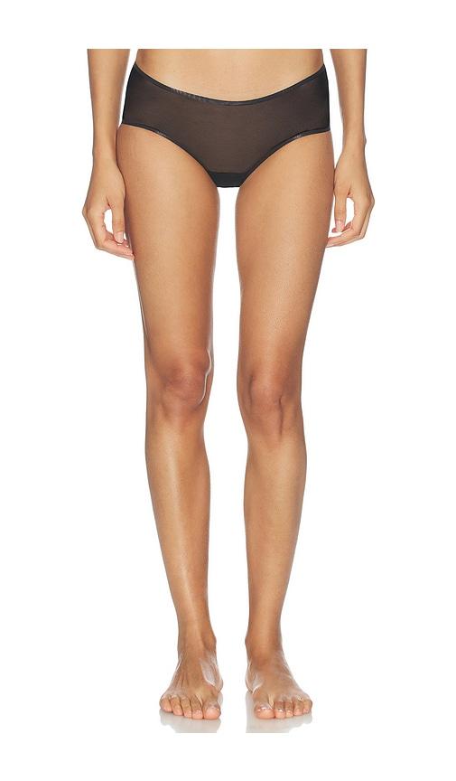 commando chic mesh bikini panty in black. - size l (also in xs, s, m, xl)