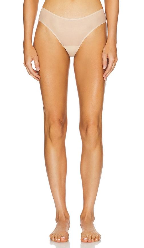 commando chic mesh thong in beige. - size l (also in s, xl, xs)