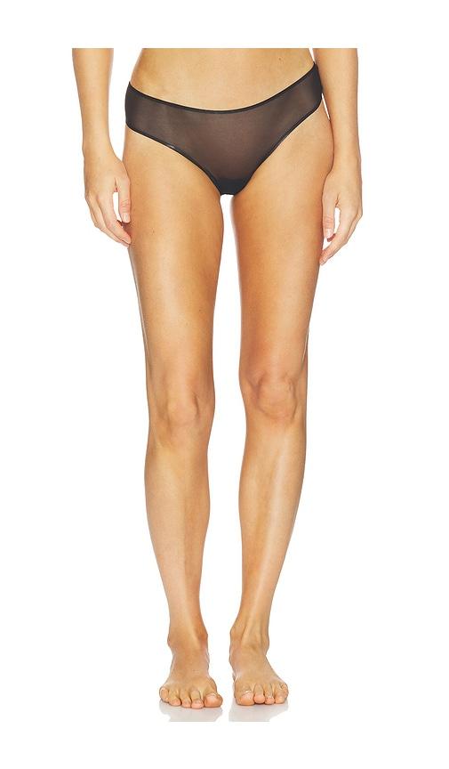 commando chic mesh thong in black. - size l (also in m, xl, xs)