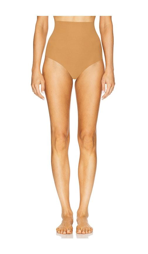 commando control thong in tan. - size l (also in xl)
