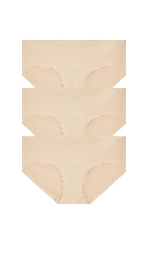 commando cotton bikini 3-pack in nude. - size m/l (also in xs/s)