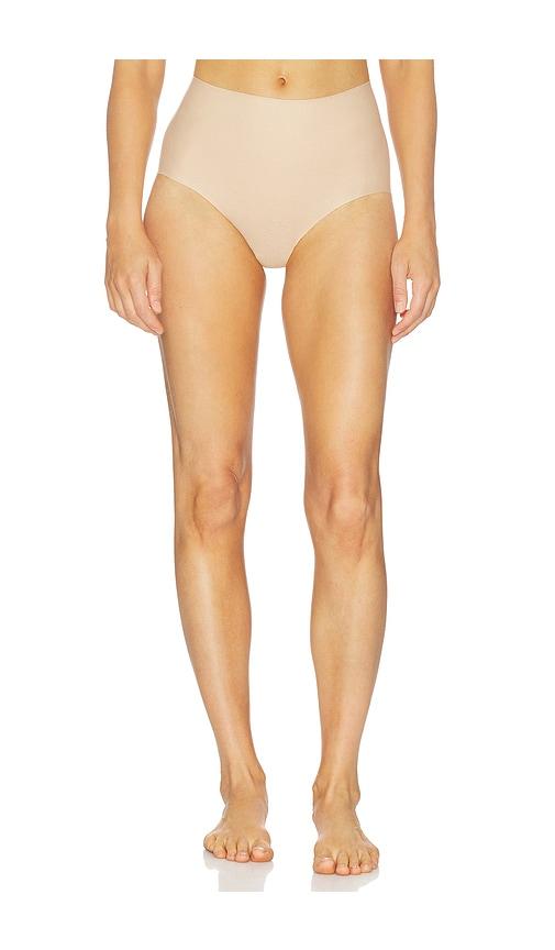 commando cotton high rise bikini panty in beige. - size s/m (also in xs/s)