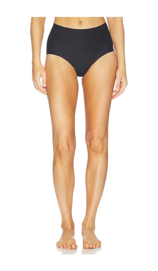 commando cotton high rise bikini panty in black. - size l/xl (also in s/m, xs/s)