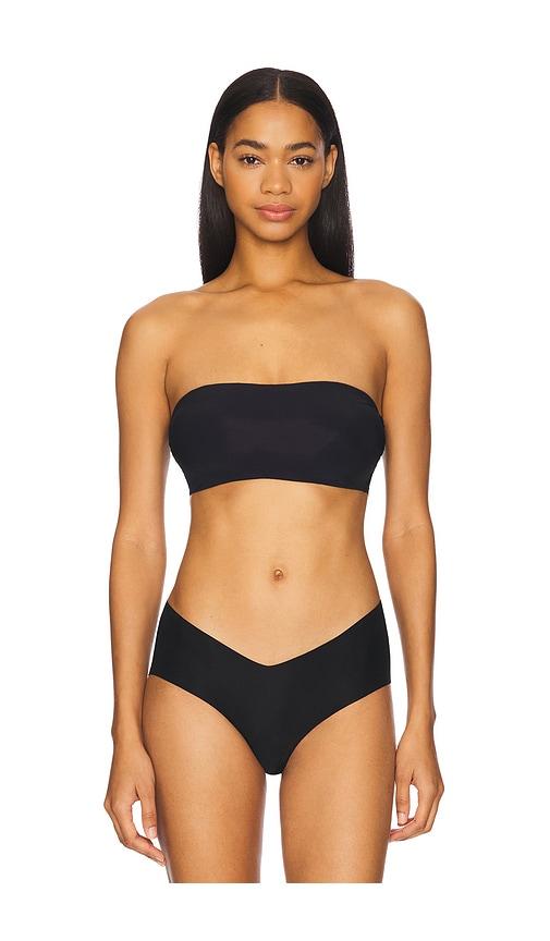 commando double take lace bandeau in black. - size s/m (also in xs/s)