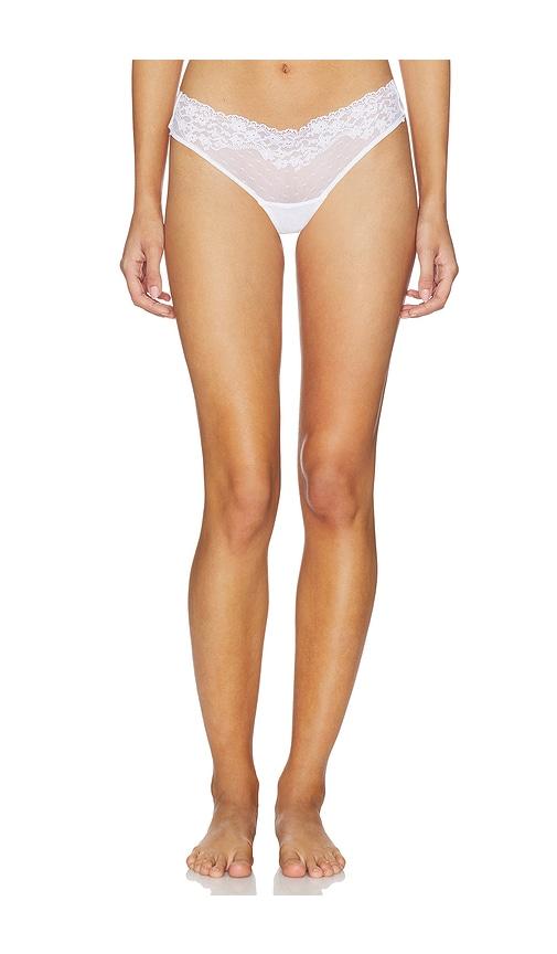 commando double take lace thong in white. - size m/l (also in xs/s)