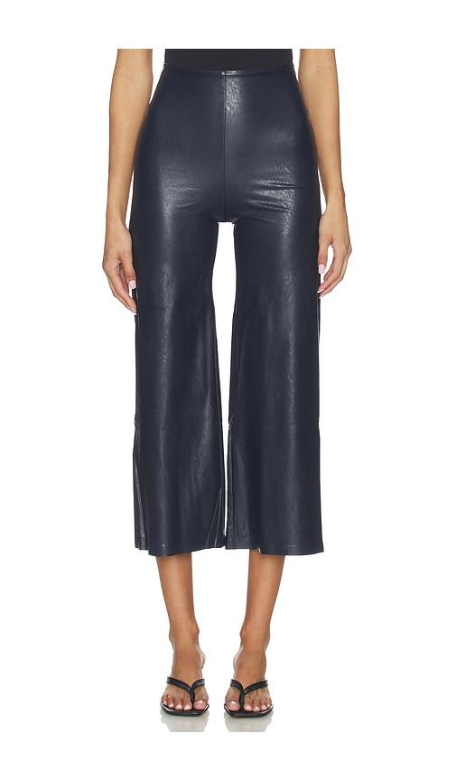 commando faux leather cropped pant in navy. - size s (also in xs)
