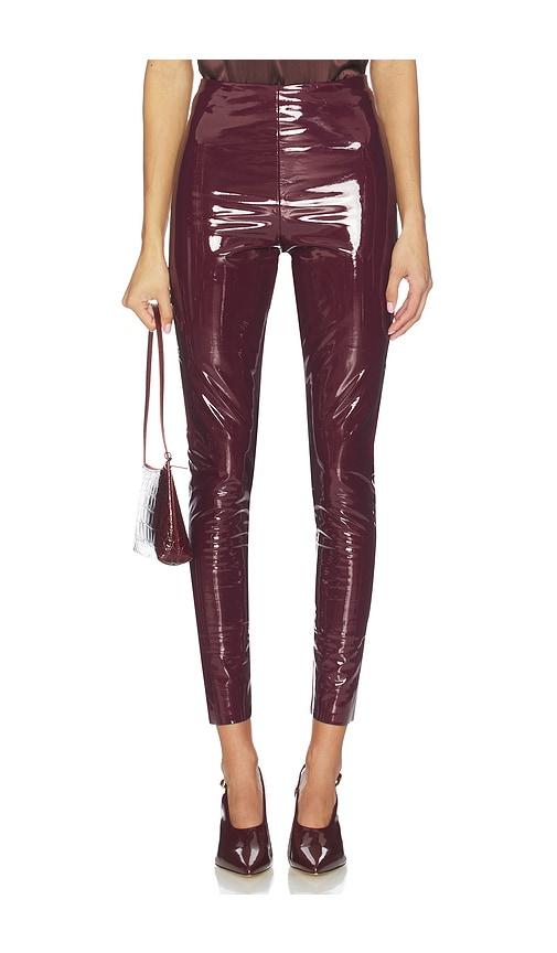 commando faux patent leather legging in burgundy. - size m (also in s)