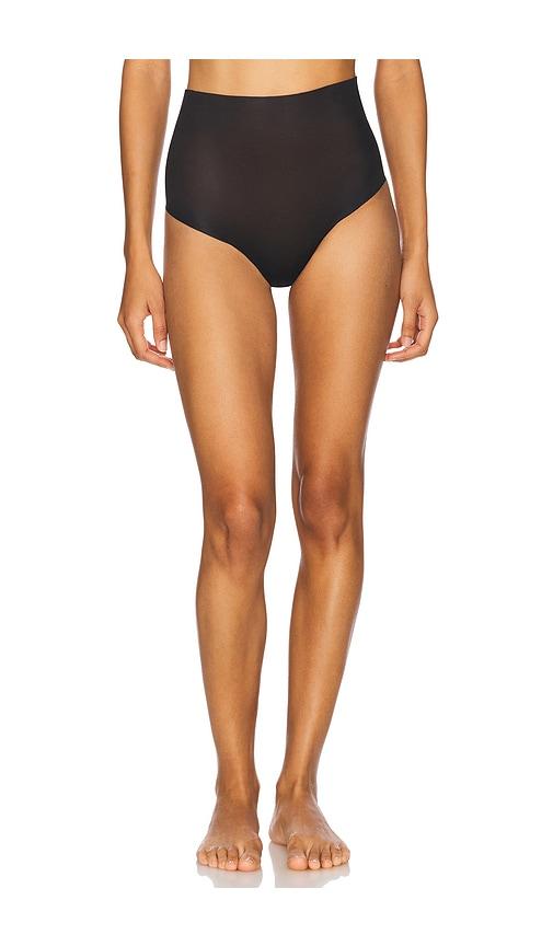 commando featherlight control thong in black. - size s (also in xs)