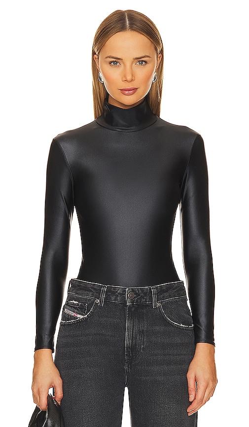 commando matte metallic bodysuit in black. - size m (also in xs, s)