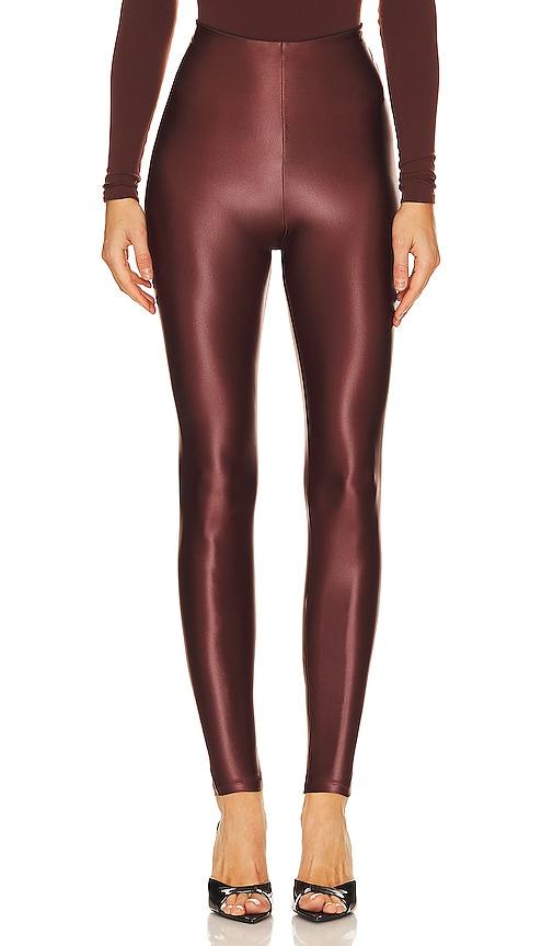 commando matte metallic legging in brick. - size m (also in s, xs)