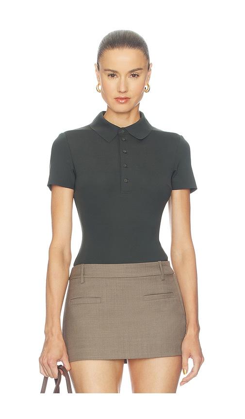 commando neoprene polo bodysuit in grey. - size l (also in m, s, xl, xs)