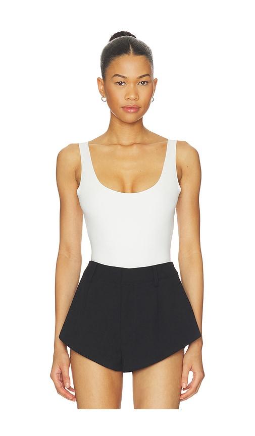 commando neoprene tank bodysuit in white. - size l (also in xs, s, m, xl)