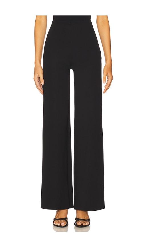 commando neoprene wide leg pant in black. - size l (also in m, s, xl, xs)
