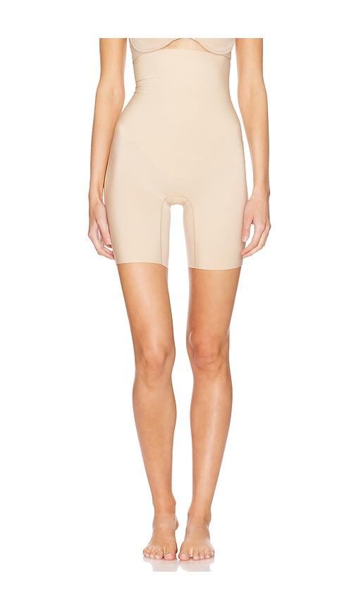 commando zone smoothing high-waisted short in beige. - size s (also in xs)