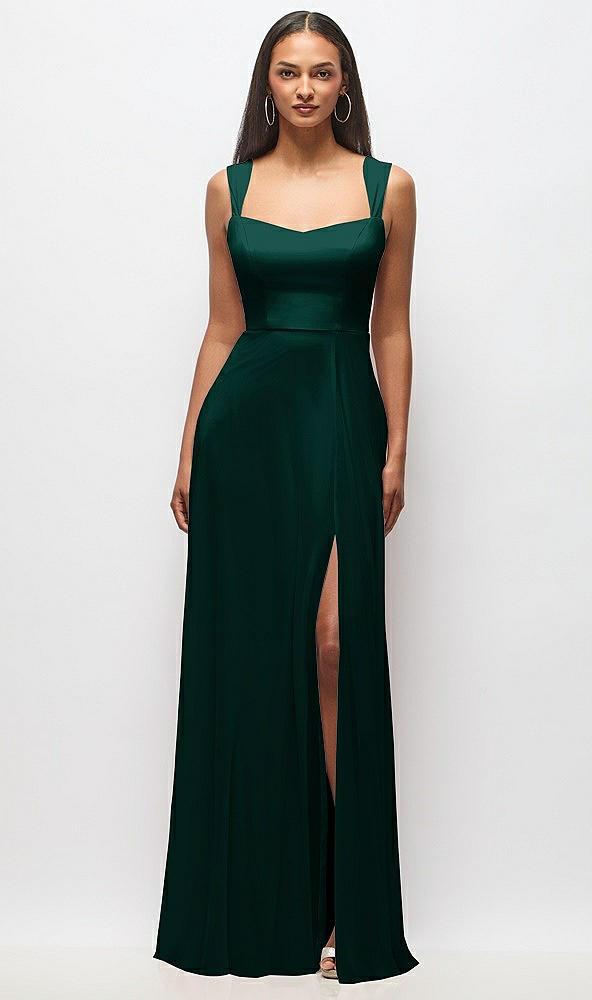 contoured wide strap sweetheart maxi dress