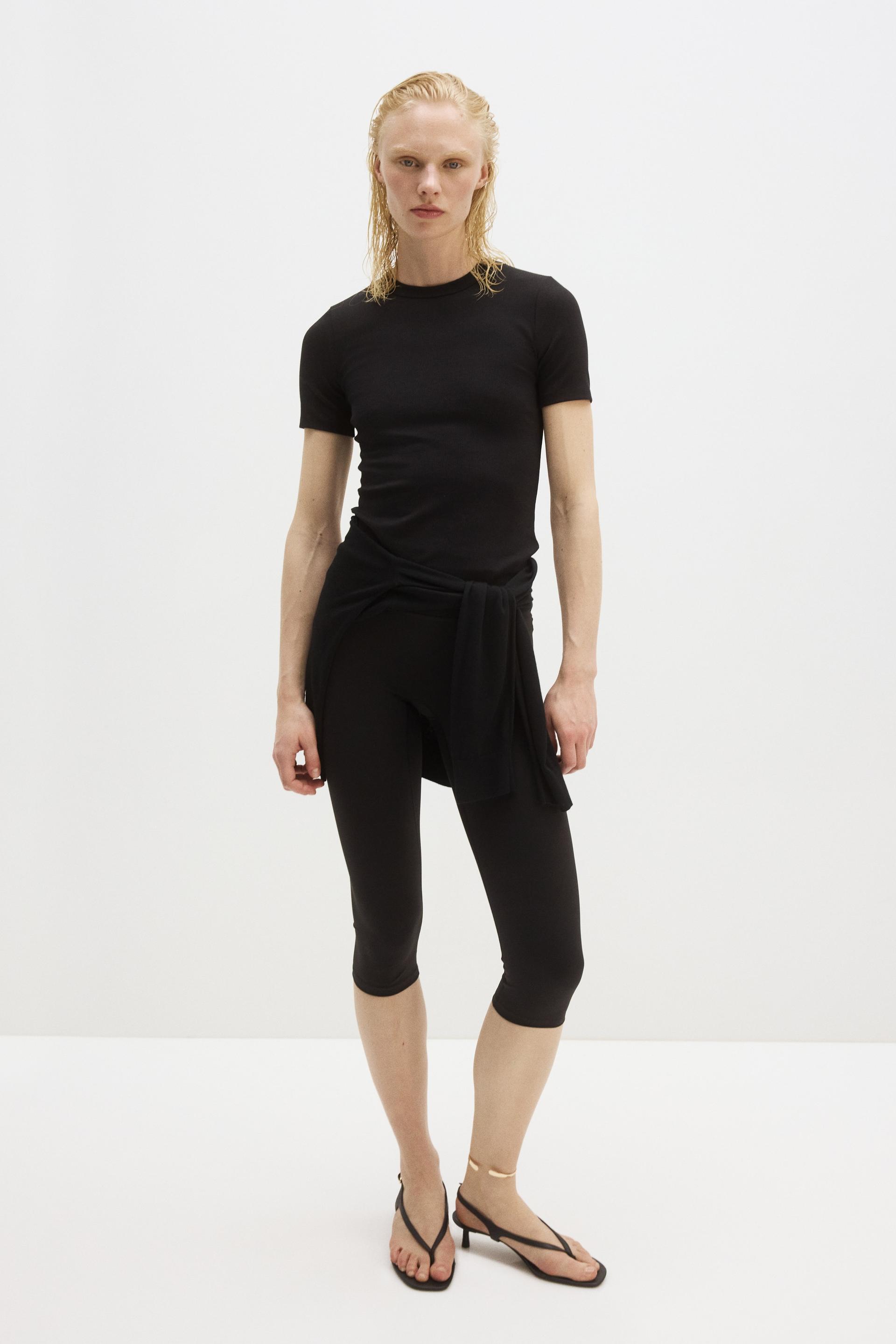 cooling slim-fit ribbed t-shirt