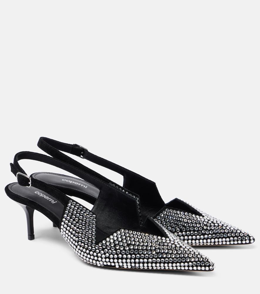 coperni 65 crystal-embellished leather pumps