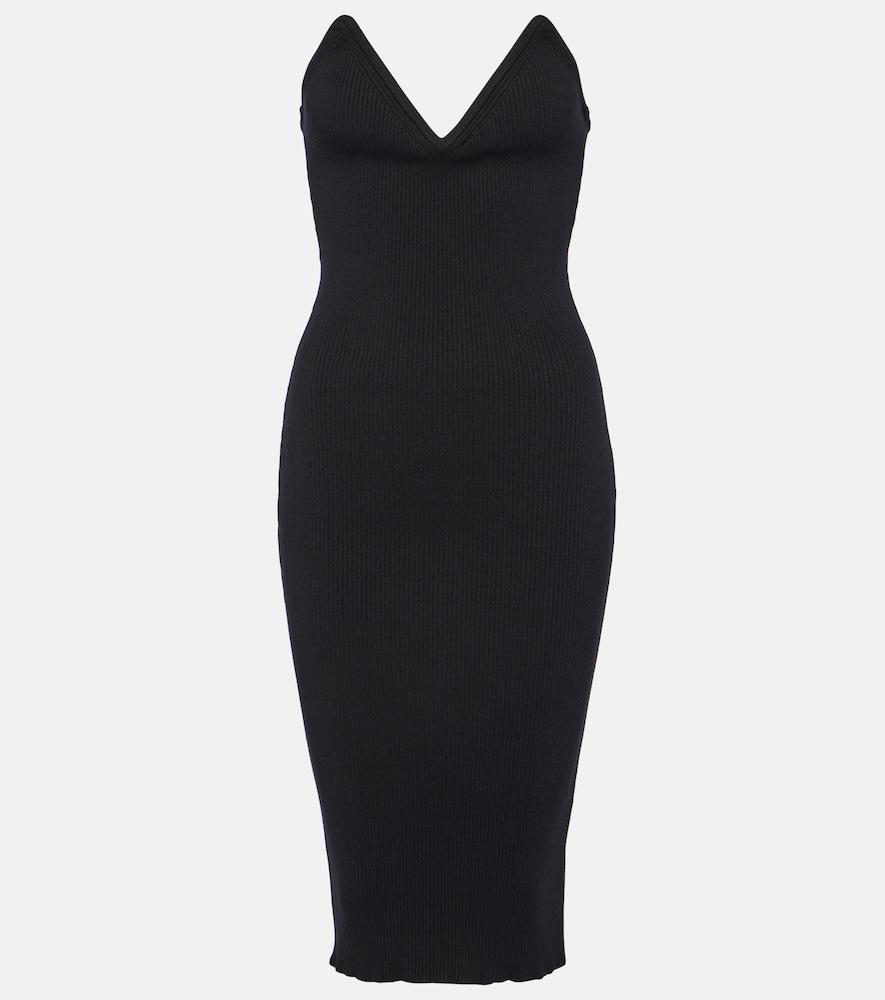 coperni bustier knit midi dress