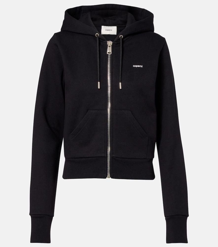 coperni cotton-blend jersey zip-up hoodie