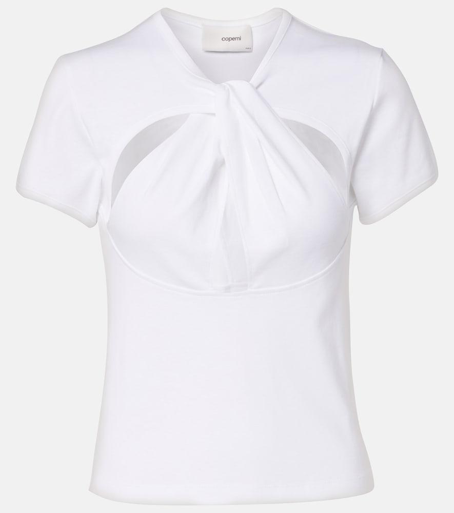 coperni cutout cotton t-shirt