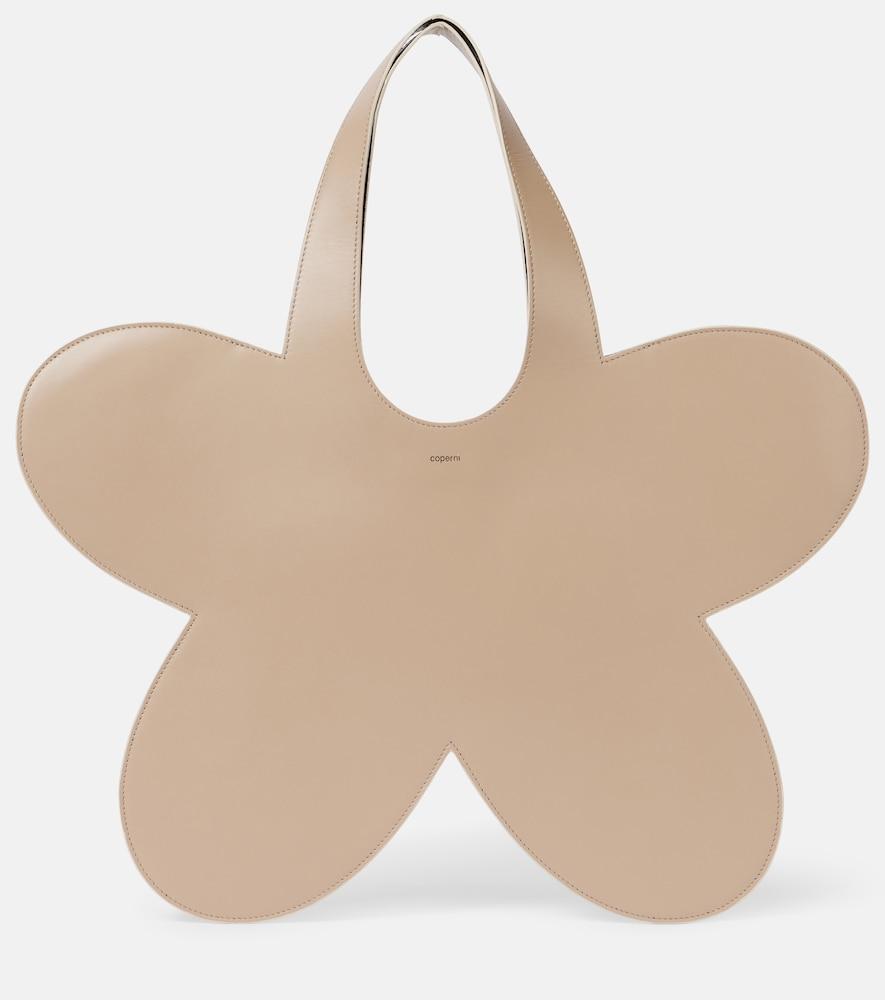 coperni flower leather tote bag