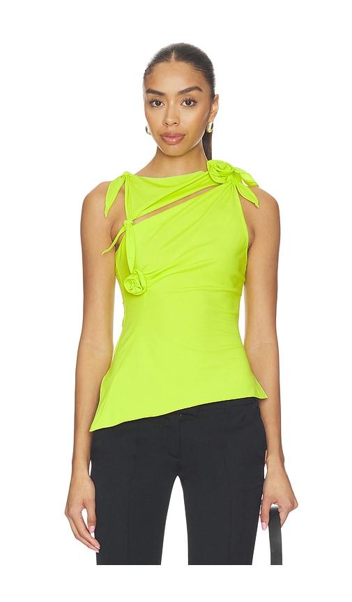 coperni flower top in green. - size l (also in m, s, xs)