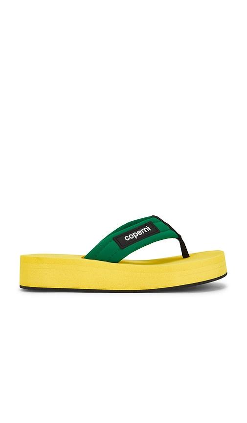 coperni foam flip flop sandal in yellow,green. - size 36 (also in 37, 38, 39)