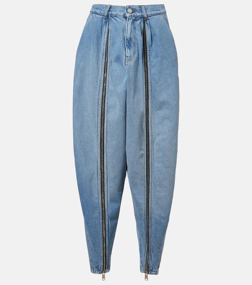 coperni front-slit balloon jeans