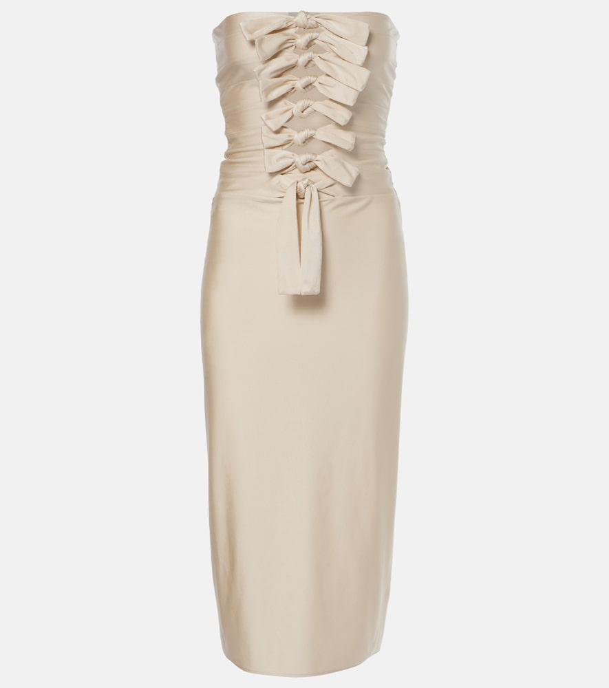 coperni gala tie-front jersey midi dress