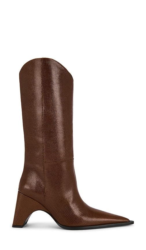 coperni lizard print cowboy bridge boot in brown. - size 36 (also in 37, 38)