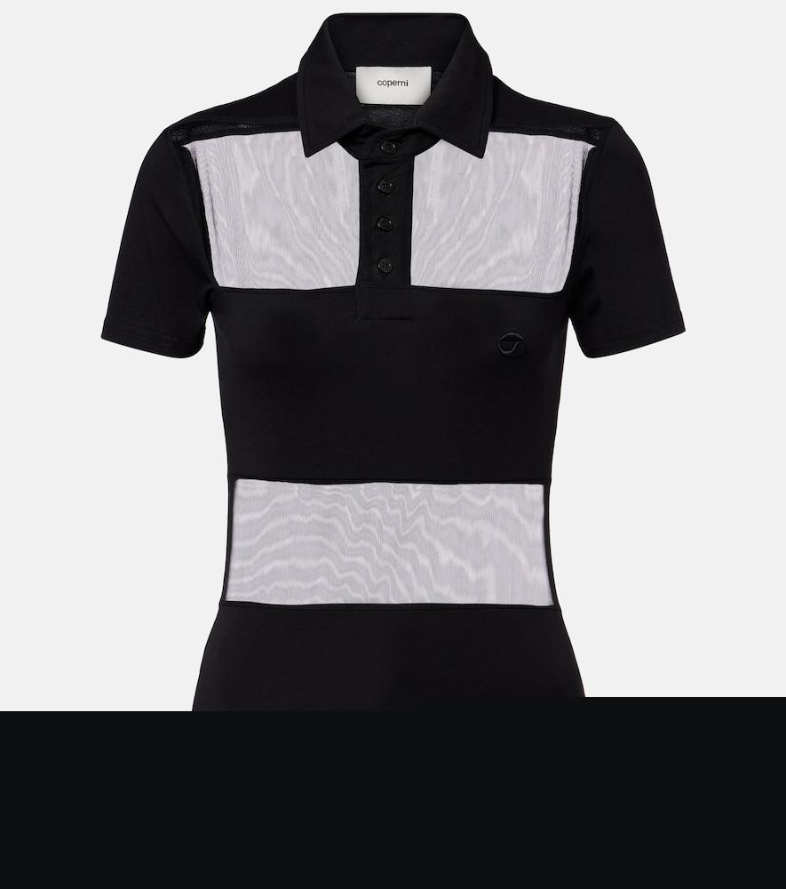 coperni paneled cotton-blend crop top