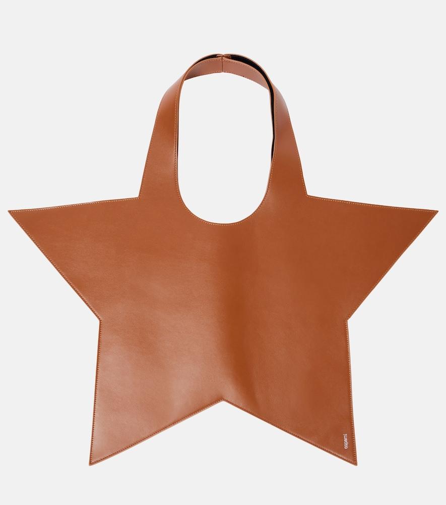 coperni star leather tote bag