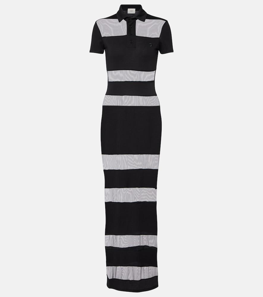 coperni striped shee-paneled maxi dress