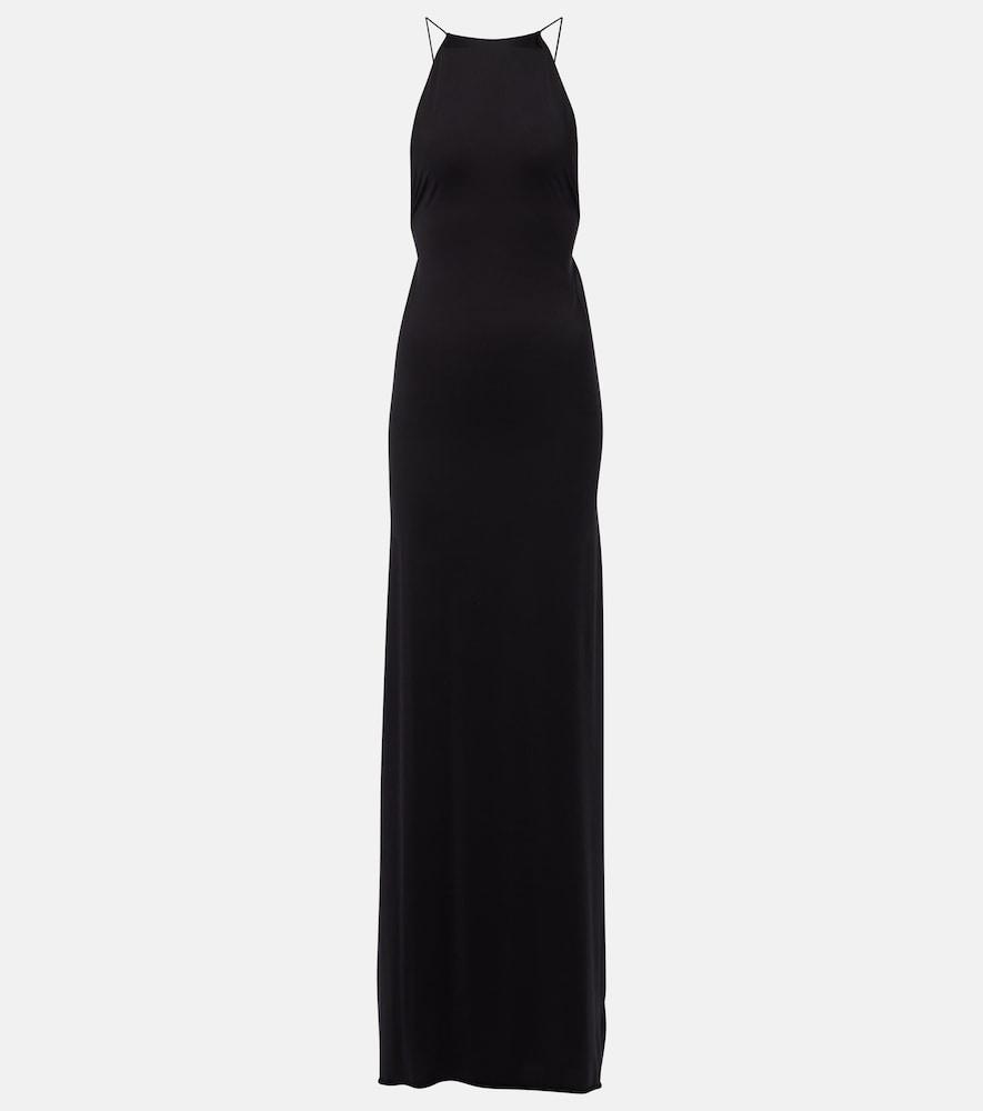 coperni suspended triangle open-back maxi dress