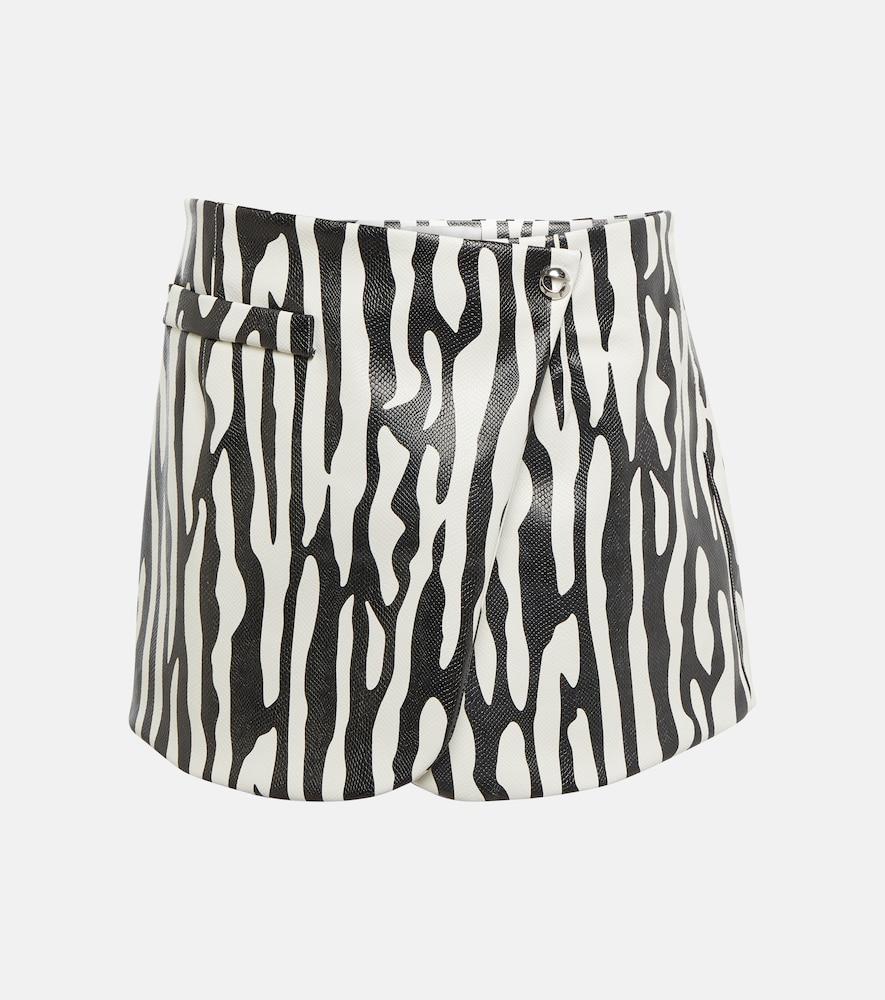 coperni zebra-print wrap miniskirt