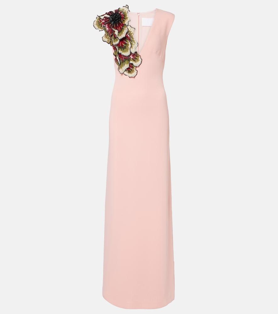 costarellos crêpe gown