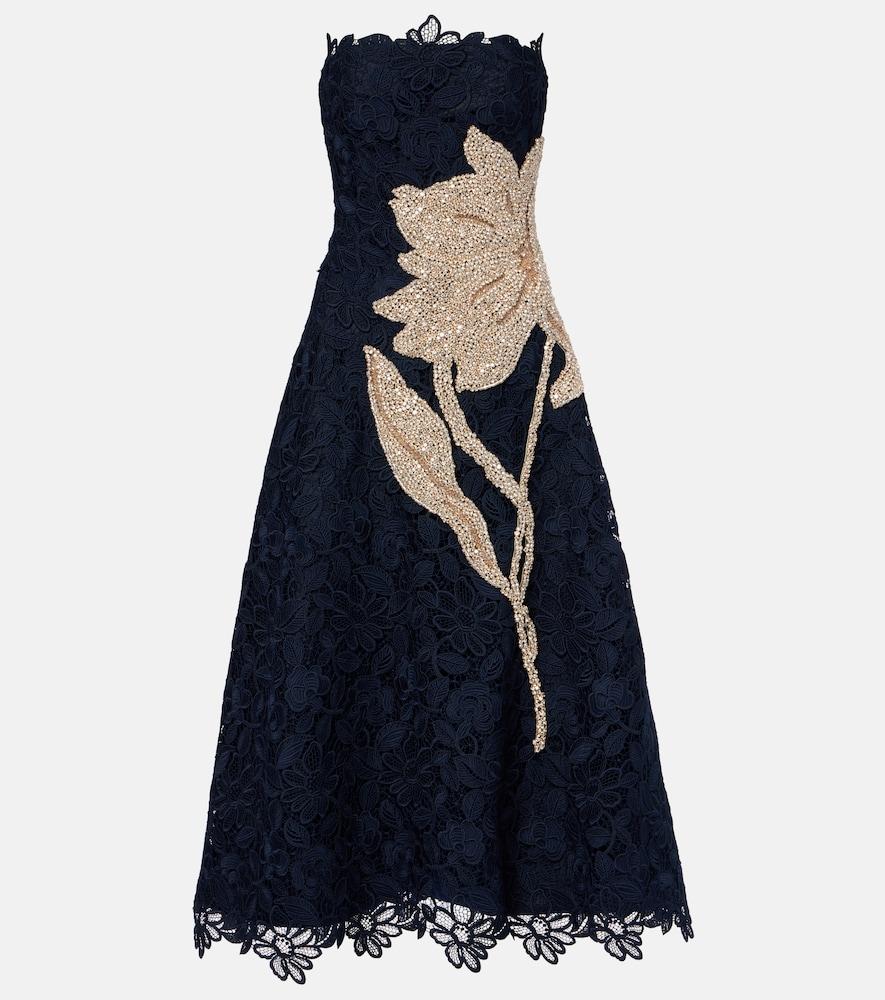 costarellos mariela appliqué lace gown
