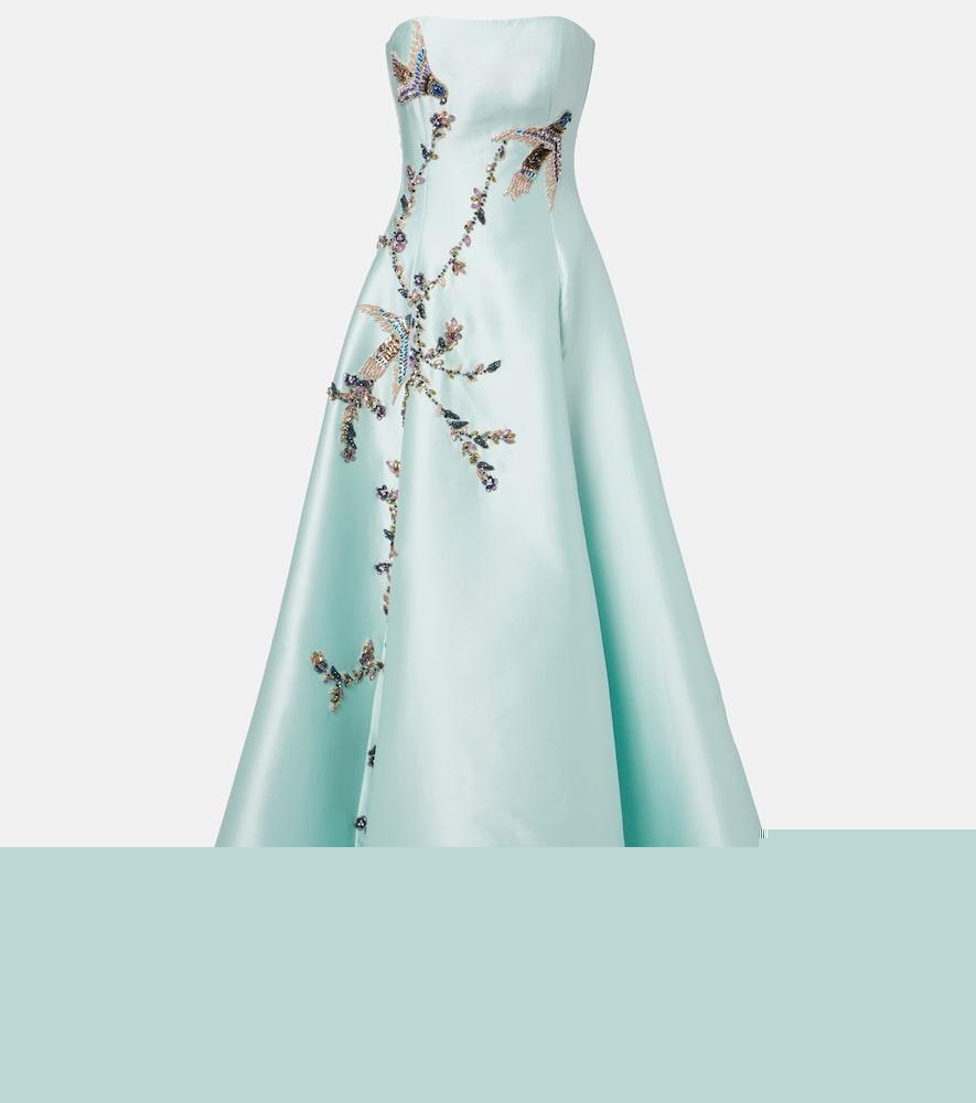 costarellos mavia embellished bustier gown