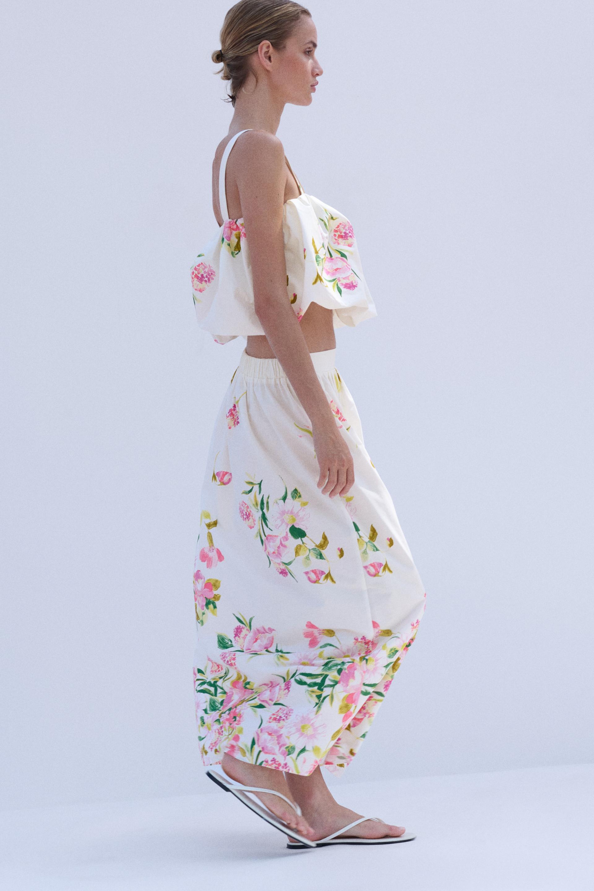 cotton a-line skirt