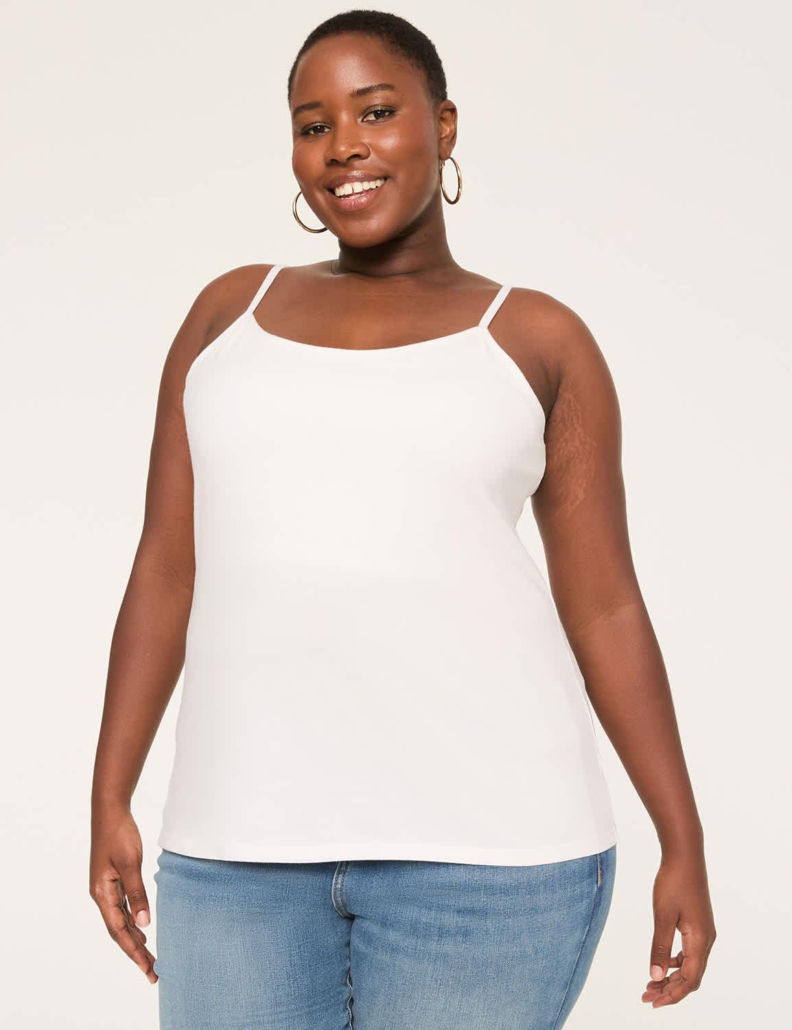 cotton cami with shelf bra