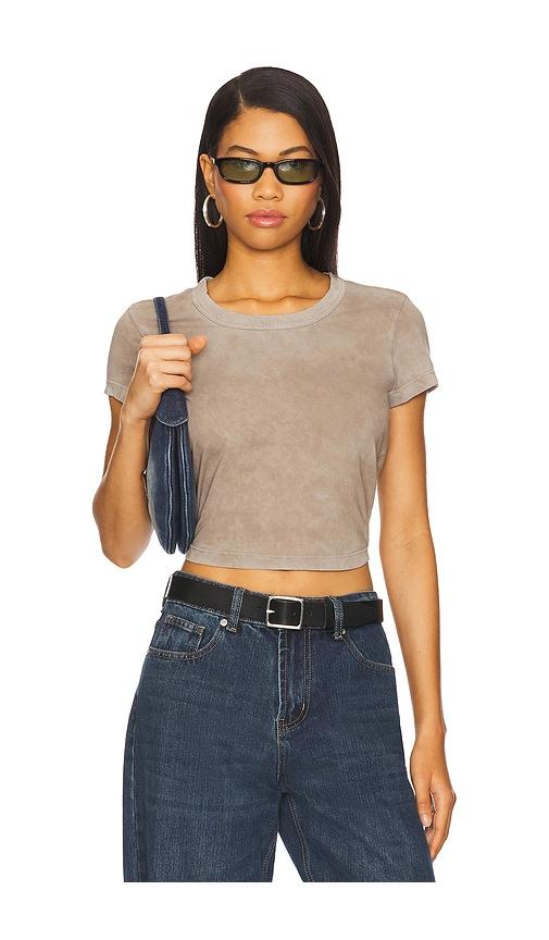 cotton citizen standard baby tee in grey. - size l (also in xs, s, m)