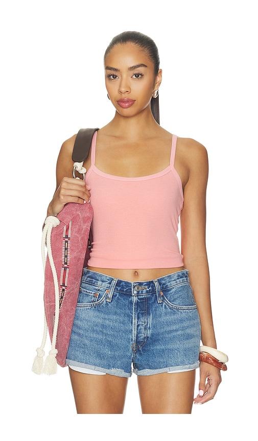 cotton citizen the verona spaghetti tank in pink. - size l (also in m)