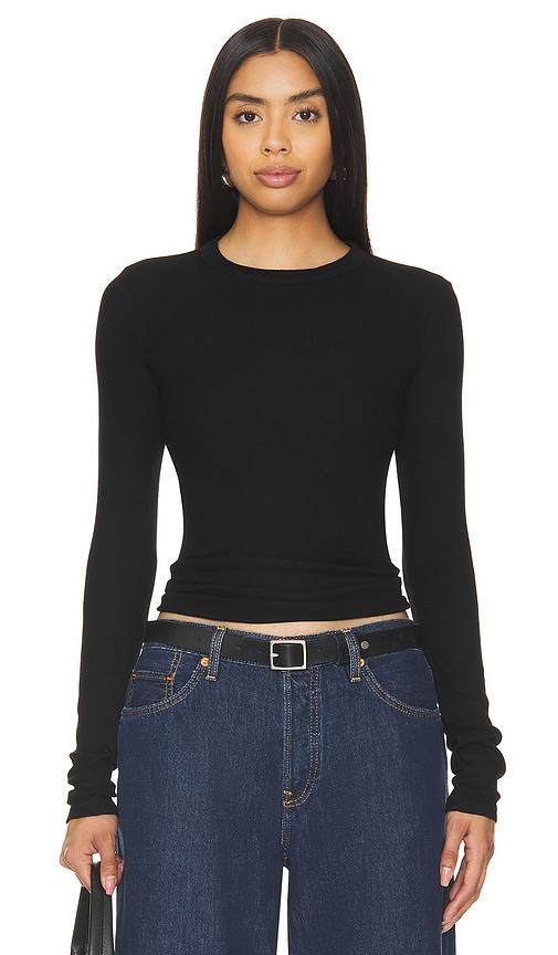 cotton citizen verona crew shirt in black. - size l (also in xs, s, m)