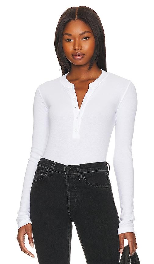cotton citizen verona henley shirt in white. - size l (also in xs, s, m)