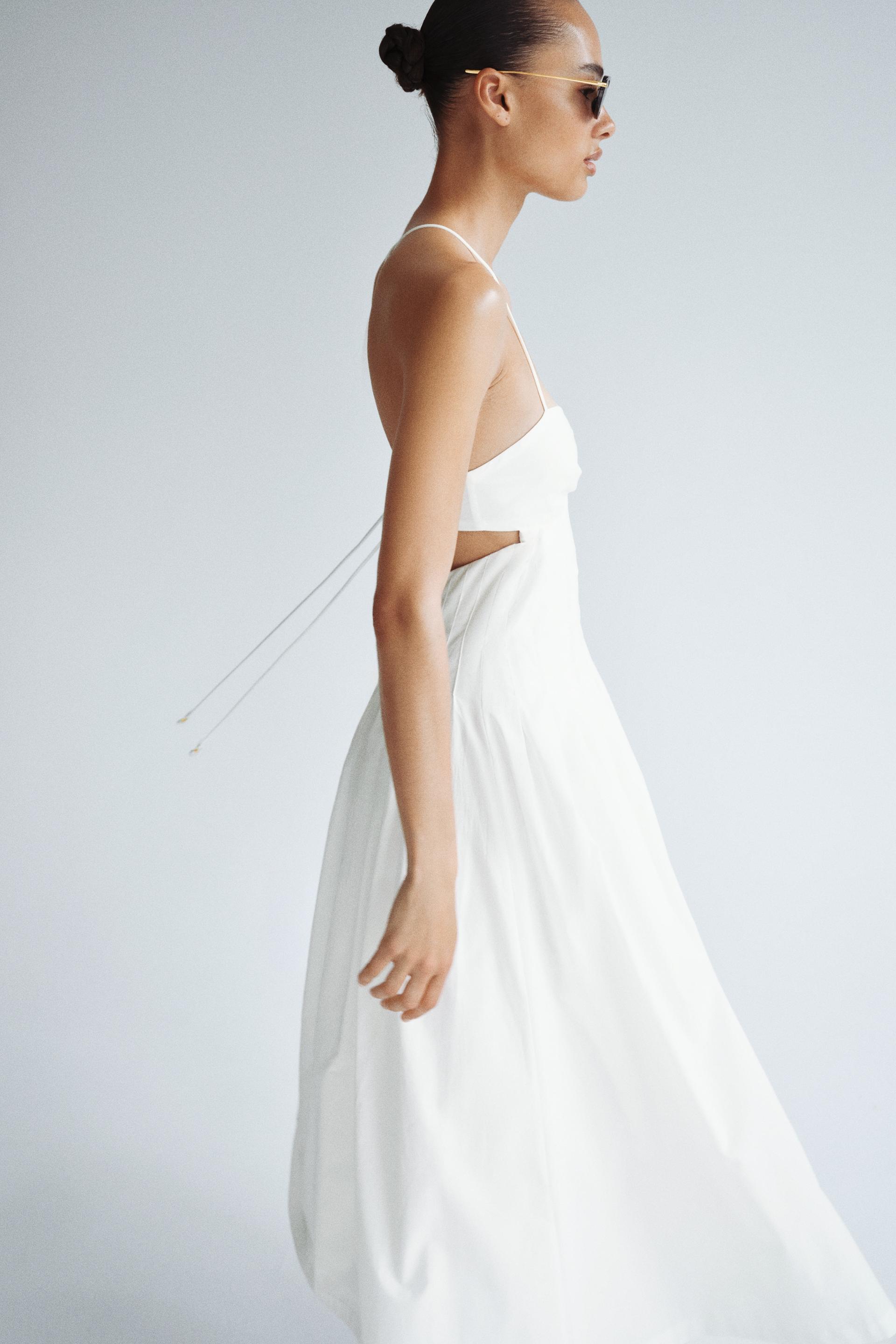 cotton dress with flared skirt