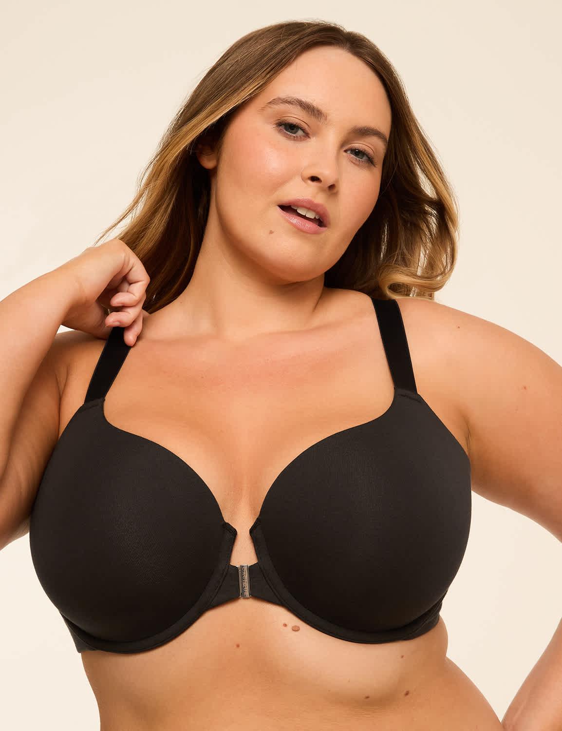 cotton front-close lightly lined t-shirt bra