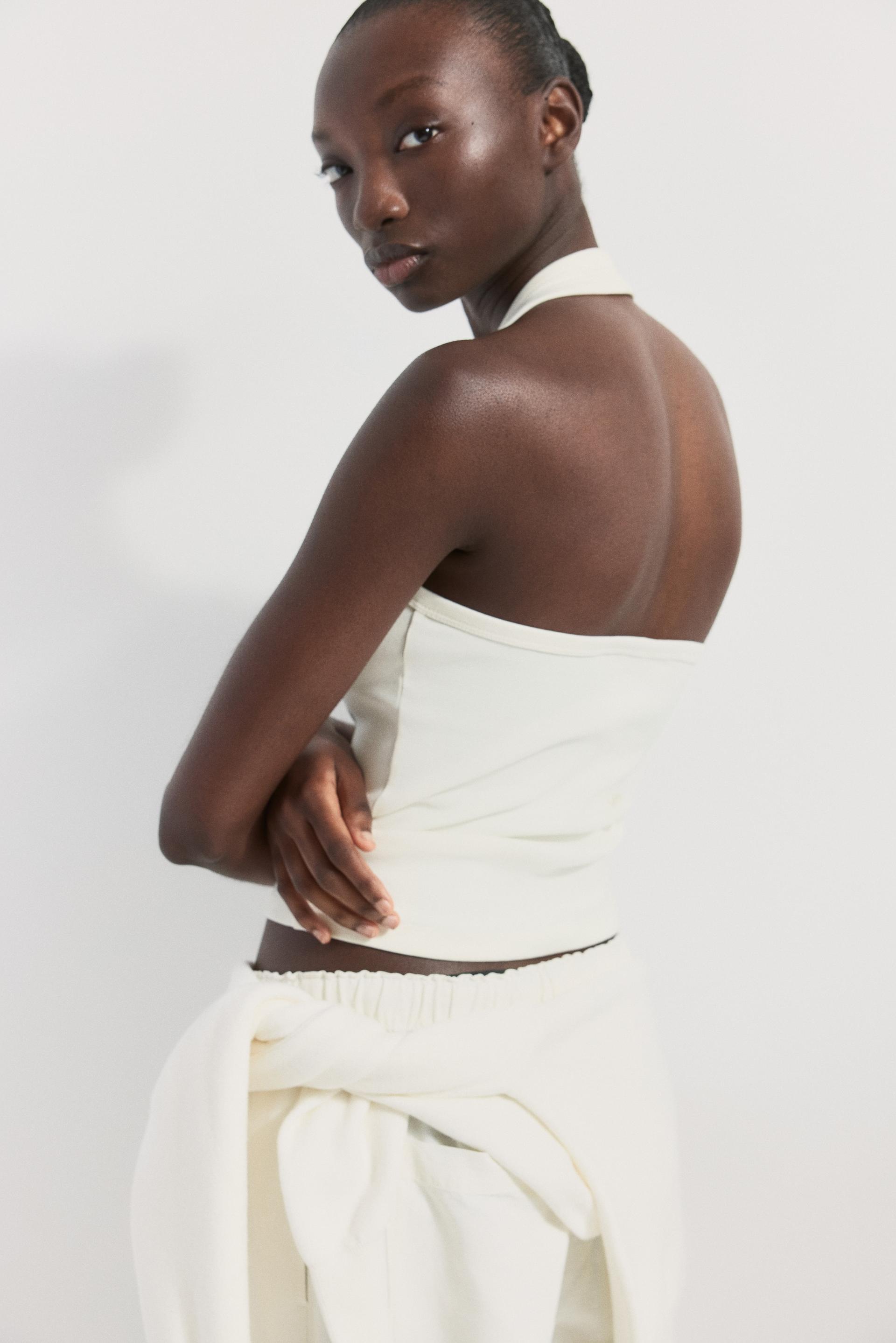 cotton halterneck top