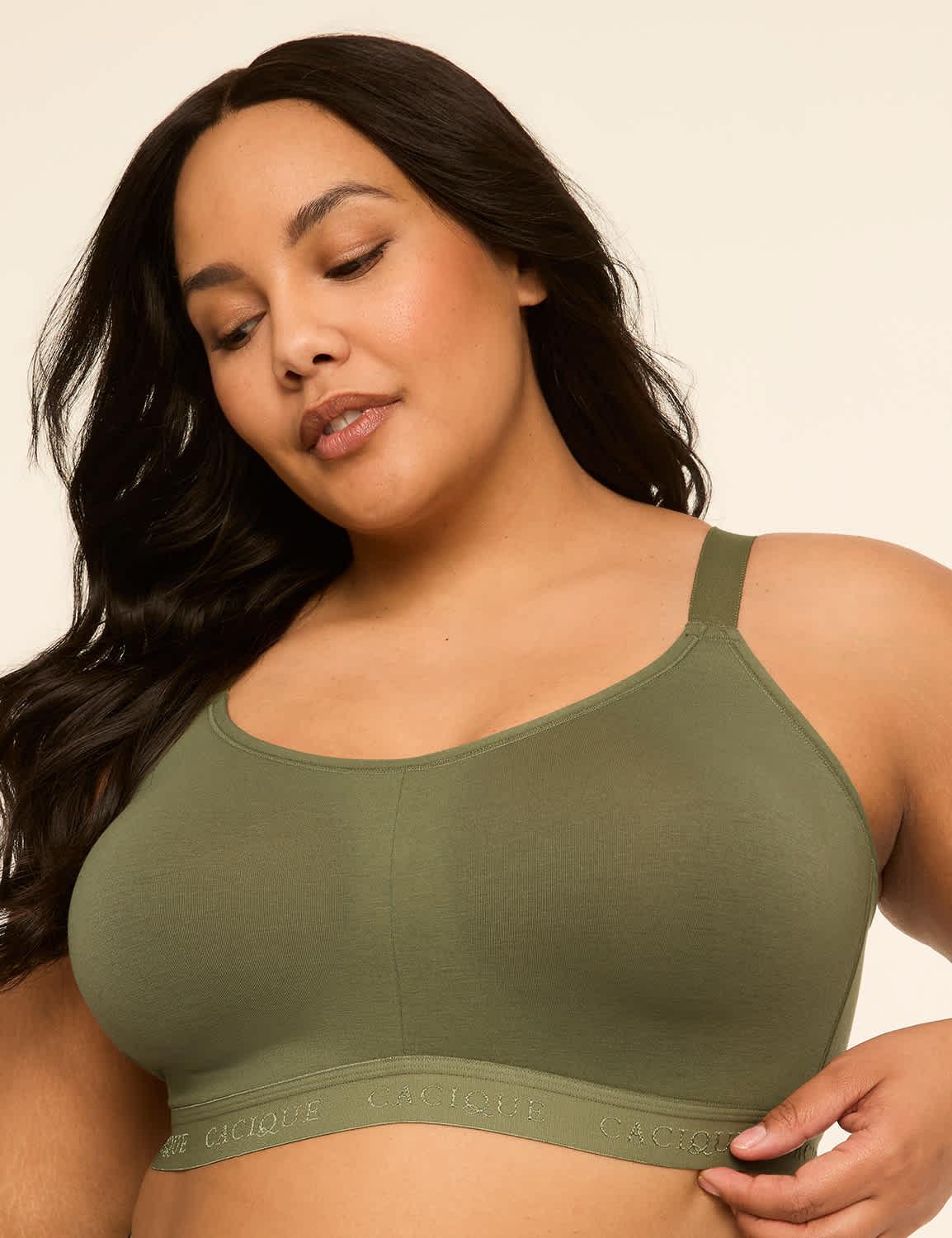 cotton scoop-neck lightly lined no-wire bra