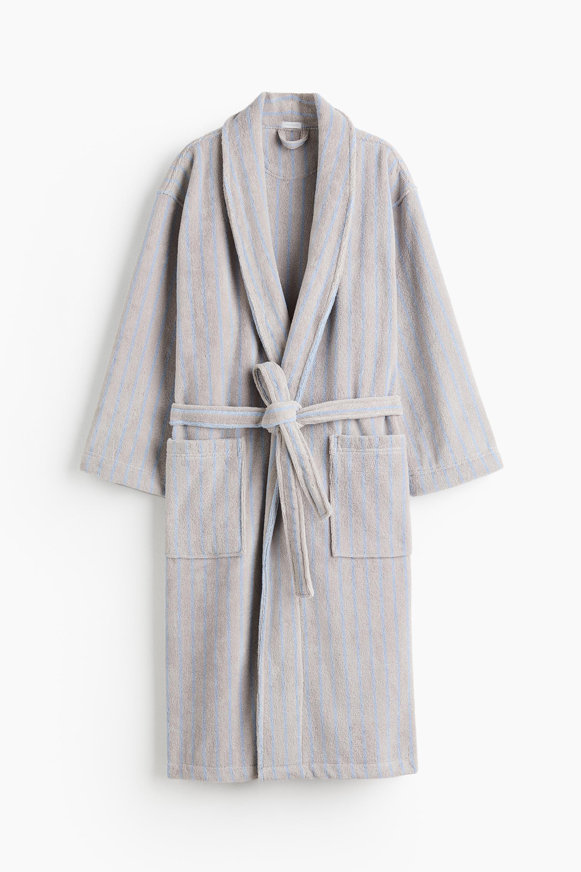 cotton terry bathrobe
