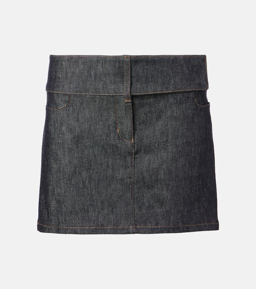 courrèges belted denim miniskirt